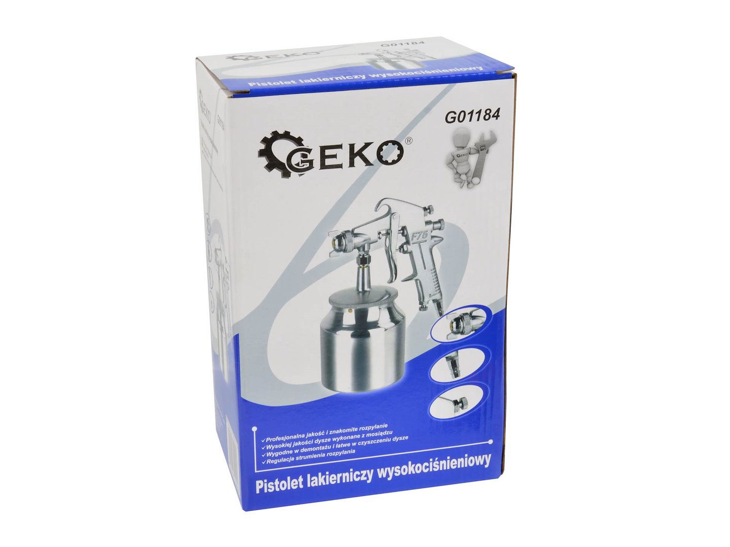 PISTOL DE VOPSIT 1.5MM CU REZERVOR DE 750ML, GEKO