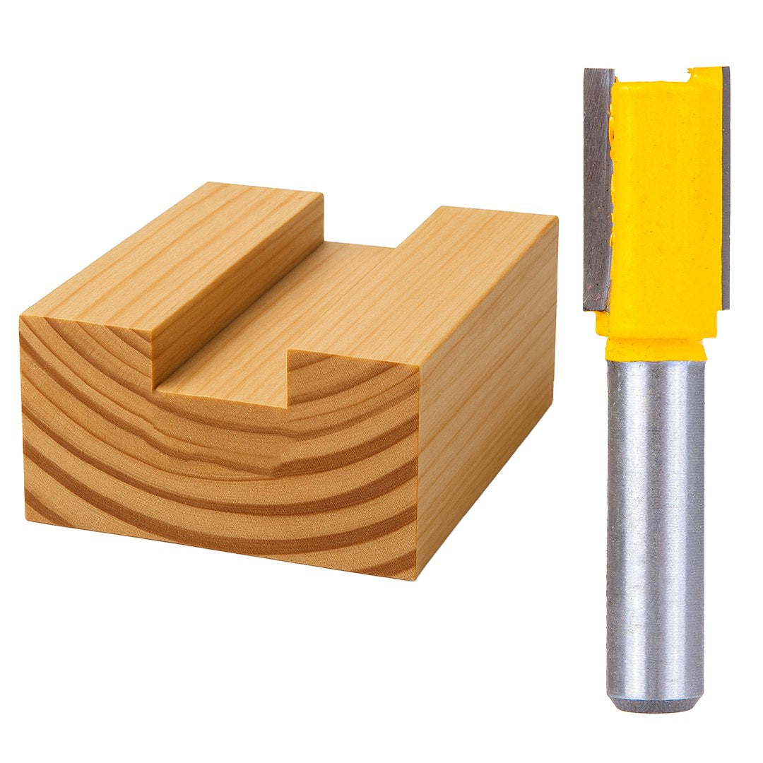 SET 12 FREZE PENTRU LEMN CU DIAMETRU 8MM - HSS, CU SUPORT - GEKO