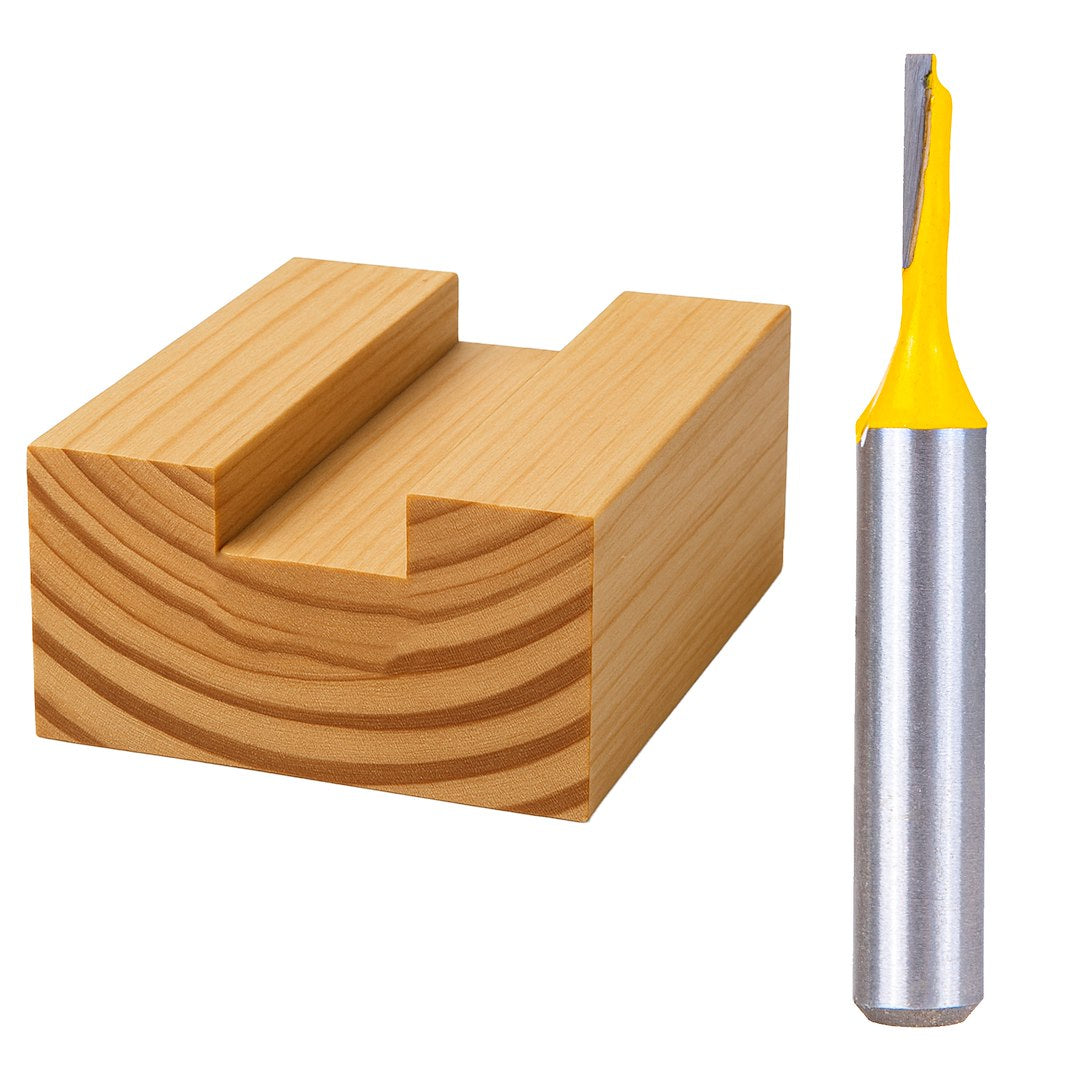 SET 12 FREZE PENTRU LEMN CU DIAMETRU 8MM - HSS, CU SUPORT - GEKO