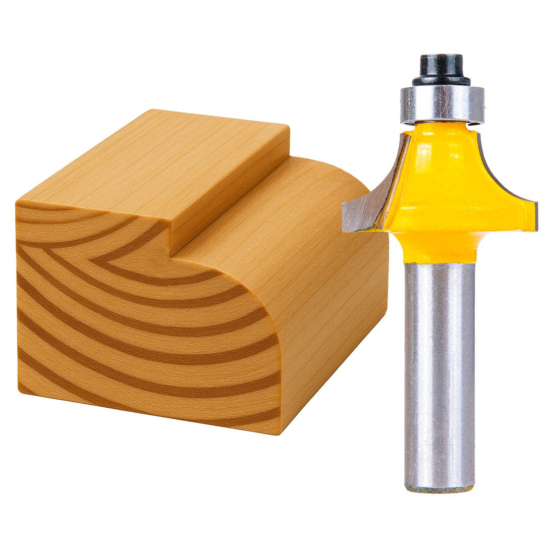 SET 12 FREZE PENTRU LEMN CU DIAMETRU 8MM - HSS, CU SUPORT - GEKO