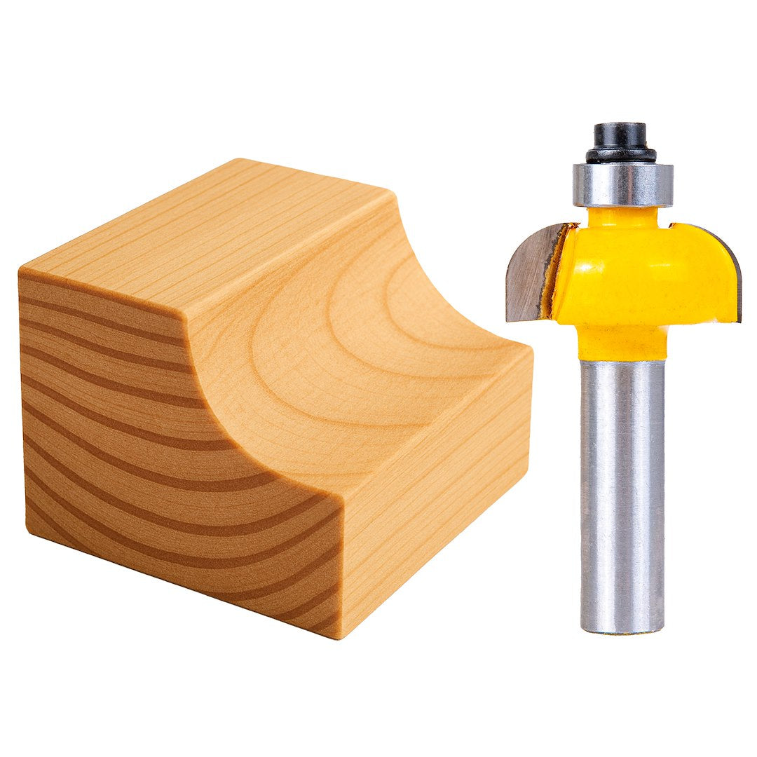SET 12 FREZE PENTRU LEMN CU DIAMETRU 8MM - HSS, CU SUPORT - GEKO