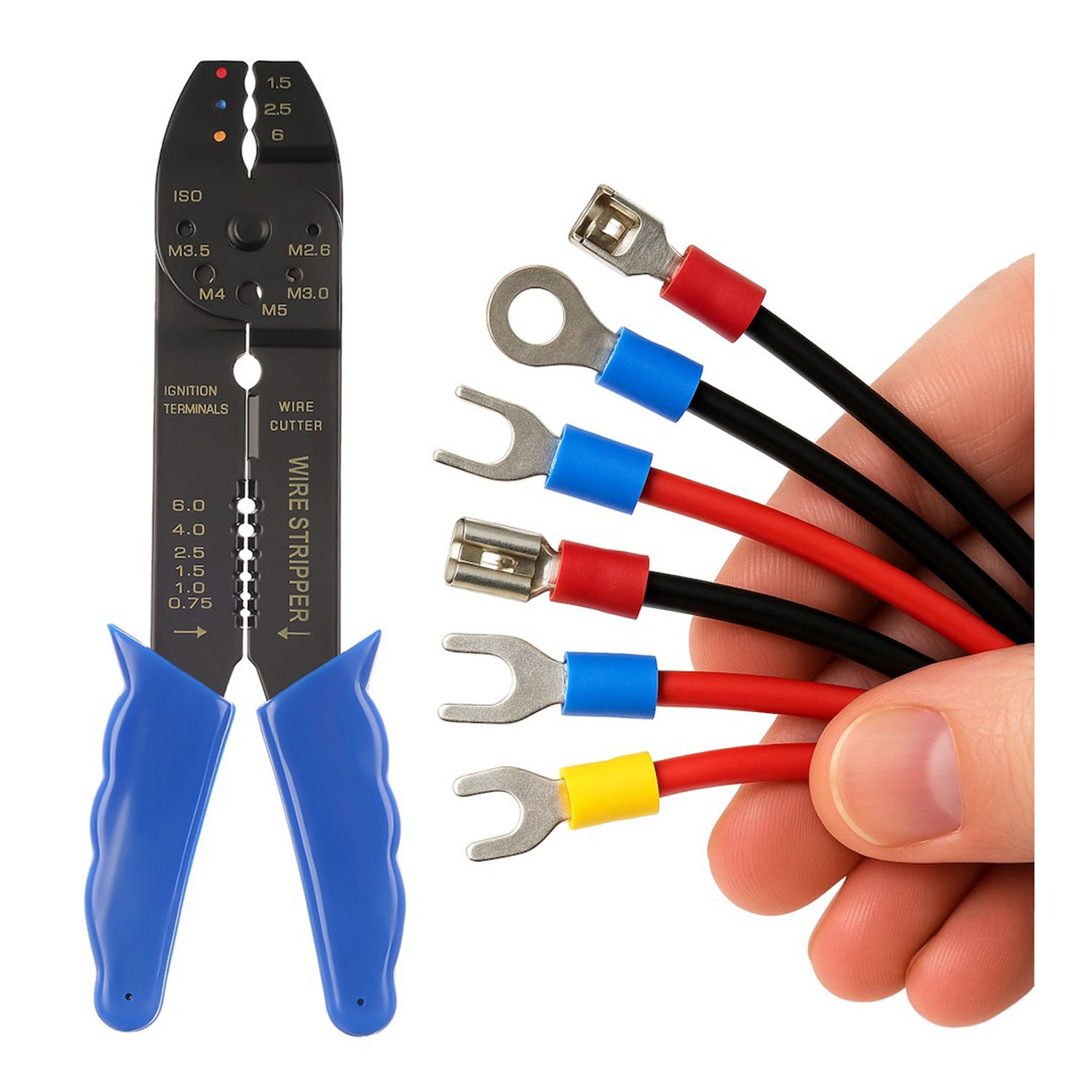 CLESTE PENTRU SERTIZAT CONECTORI 8" 0.5 - 5.0MM², GEKO