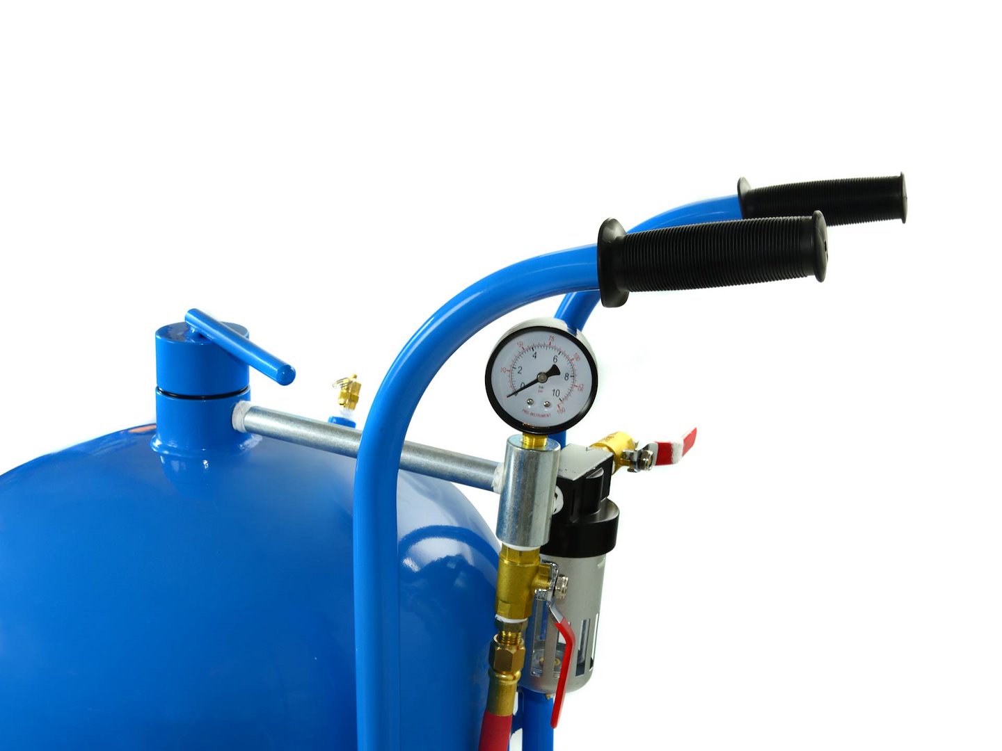 DISPOZITIV DE SABLAT EXTERIOR 76 L + NISIP CUARTOS PENTRU SABLAT, GRANULATIE 0.3-0.7, SAC 25KG