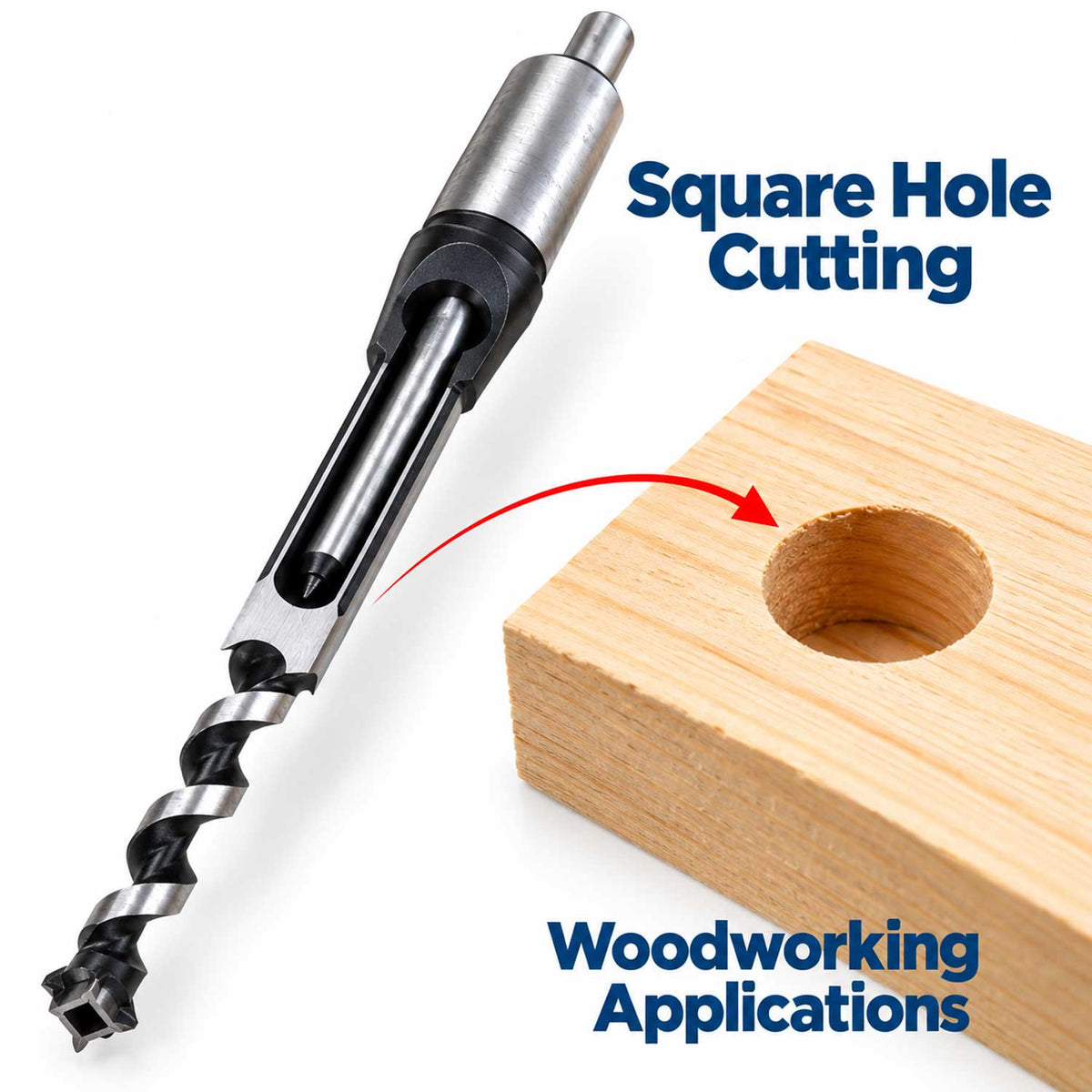 Set de 4 burghie pentru gaurit patrate in lemn GEBO TOOLS
