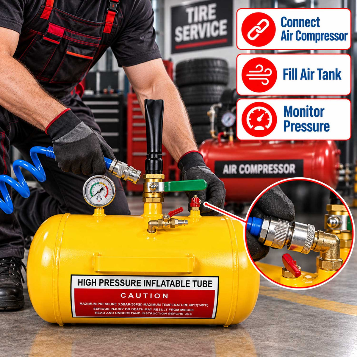 Butelie explozie aer, tun de aer 18l GEBO TOOLS