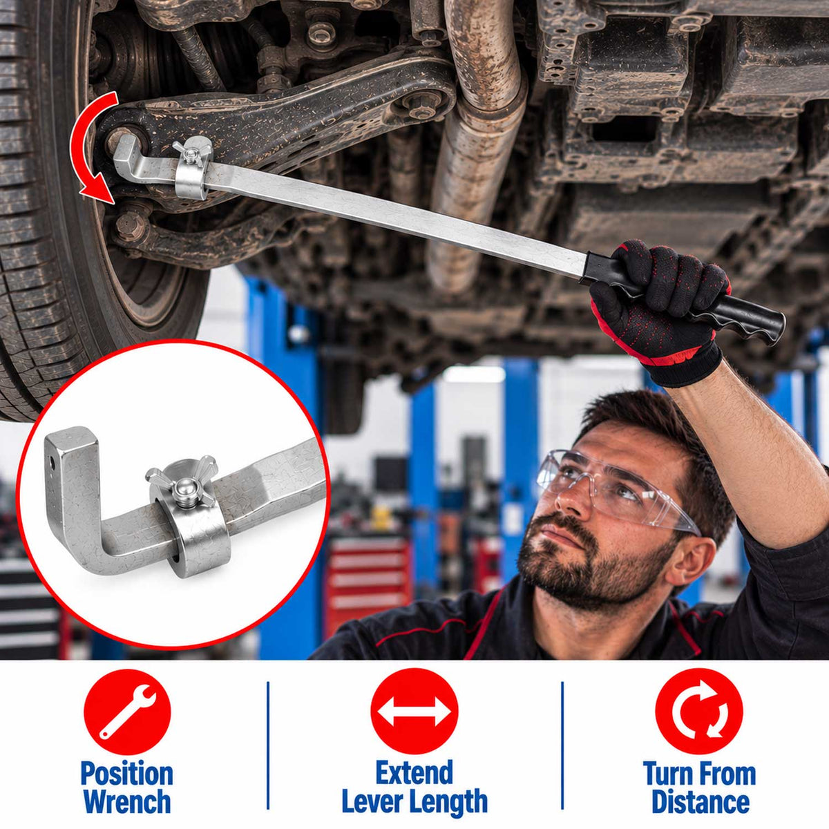 Extensie cheie inelara de forta 385mm GEBO TOOLS