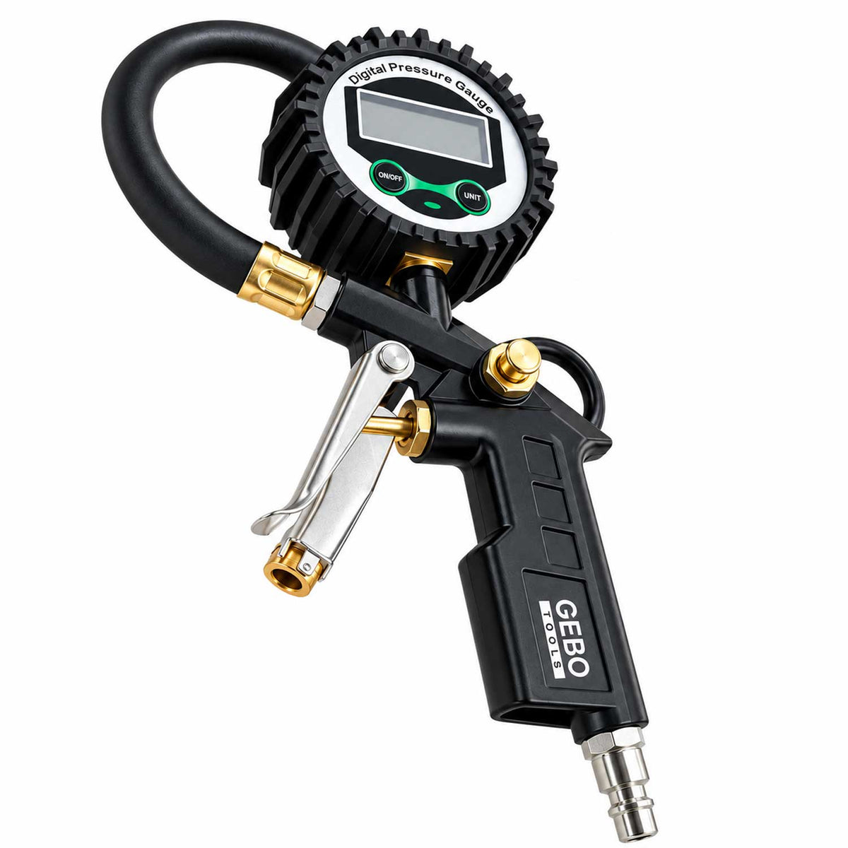 Pistol de umflat roti anvelope cu manometru digital Gebo Tools