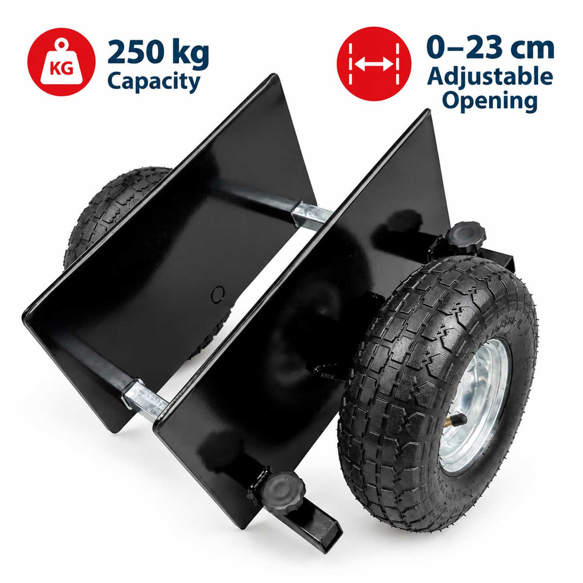 Carucior reglabil de transport placi dimensiuni mari roti mari pe aer GEBO TOOLS