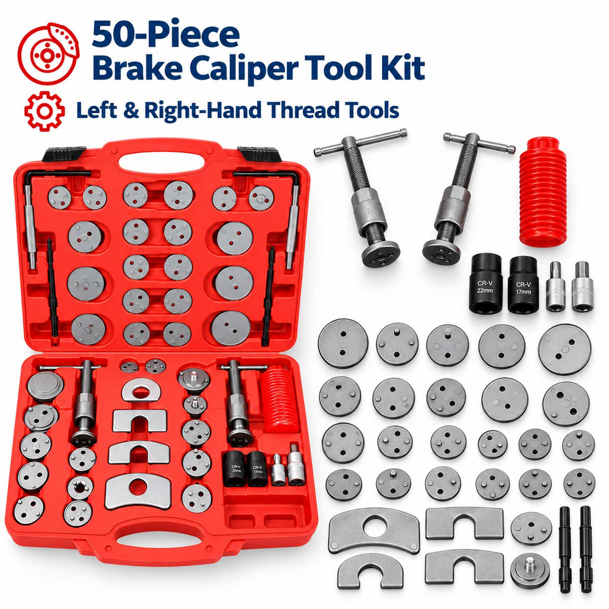 Trusa presa etriere pentru pistoane de frana 50 piese GEBO TOOLS