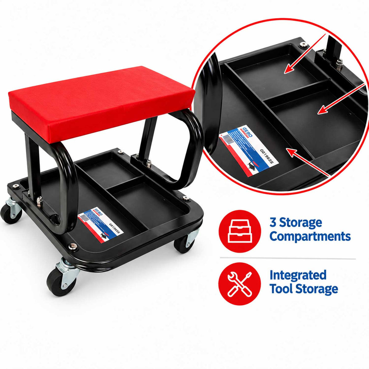Scaun mobil mecanic auto GEBO TOOLS