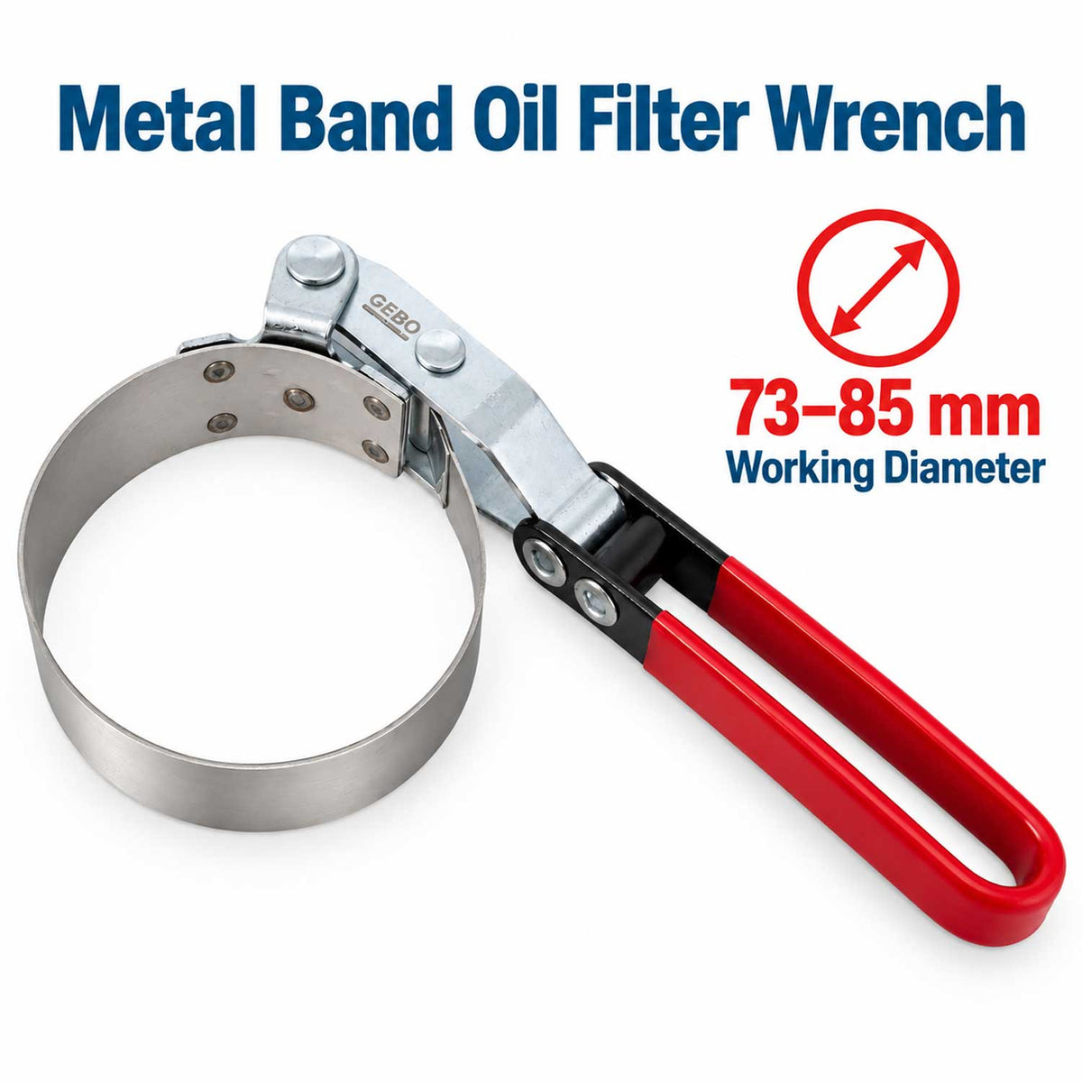 Cheie pentru filtru de ulei cu banda metalica 73-85 mm GEBO TOOLS
