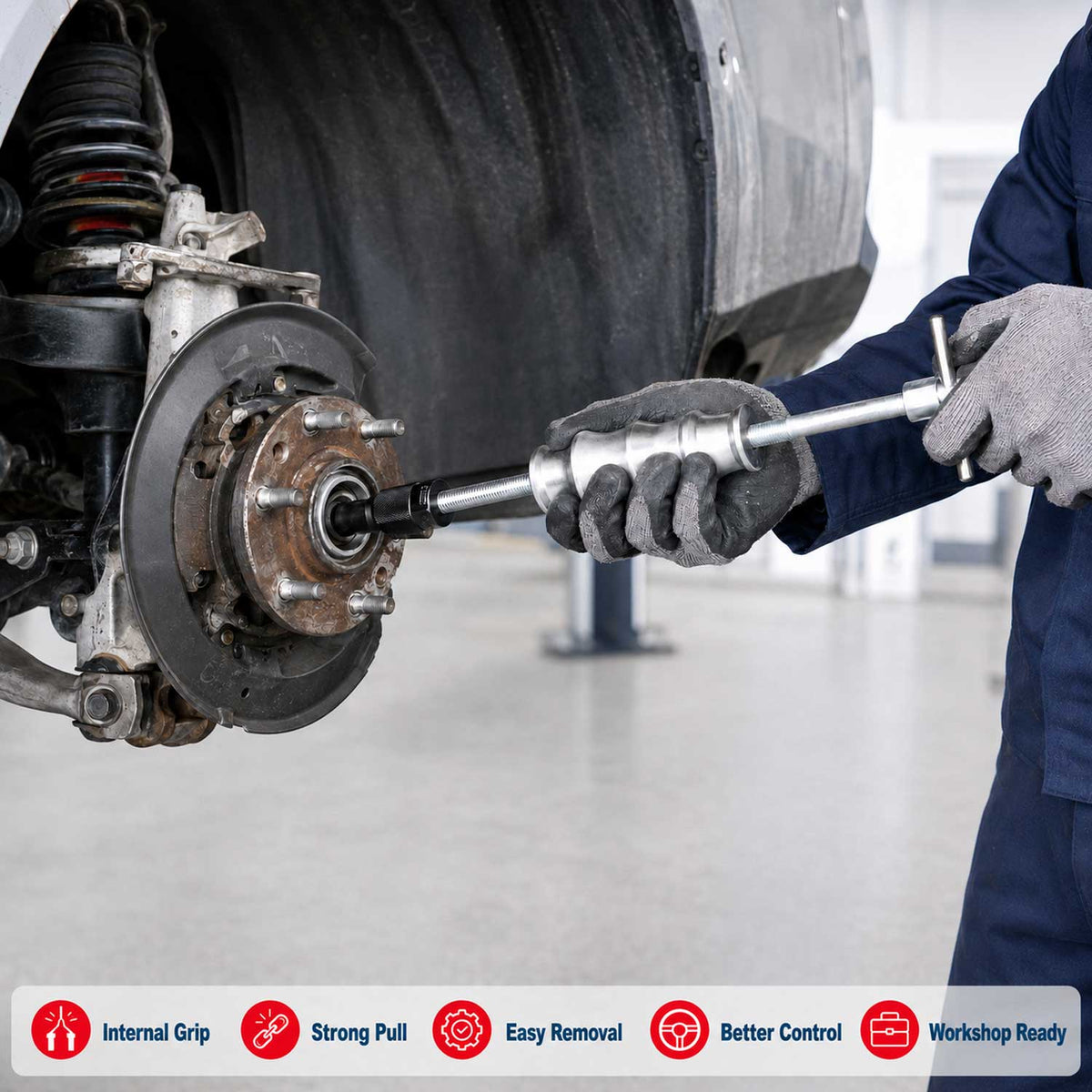 Trusa extractor rulment prindere interioara cu ciocan culisant GEBO TOOLS