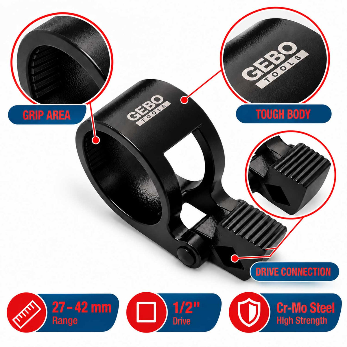 Cheie pentru bieleta de directie 27-42 mm GEBO TOOLS