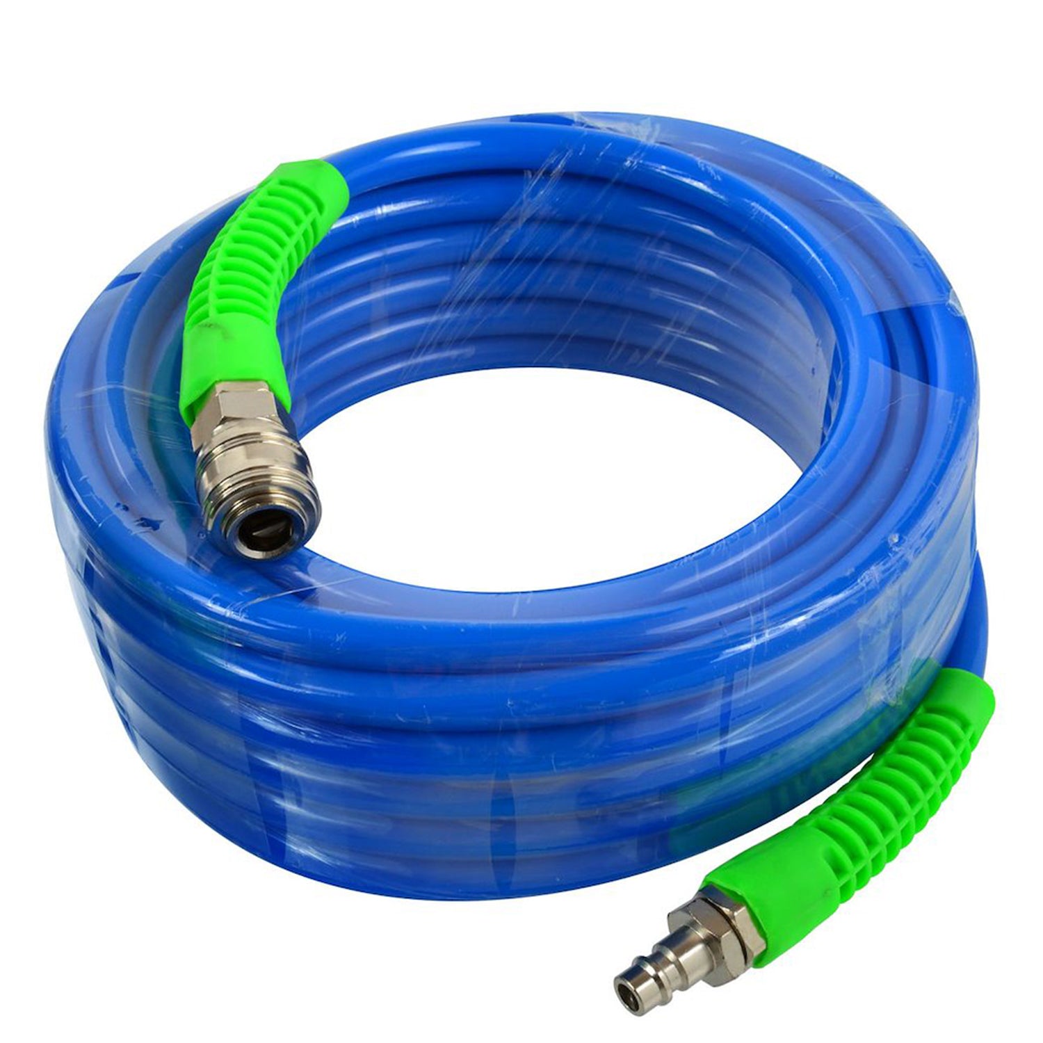 FURTUN PNEUMATIC DIN POLIURETAN ARMAT 10M, 8 X 12 MM, CU CUPLE RAPIDE 1/4" - GEKO