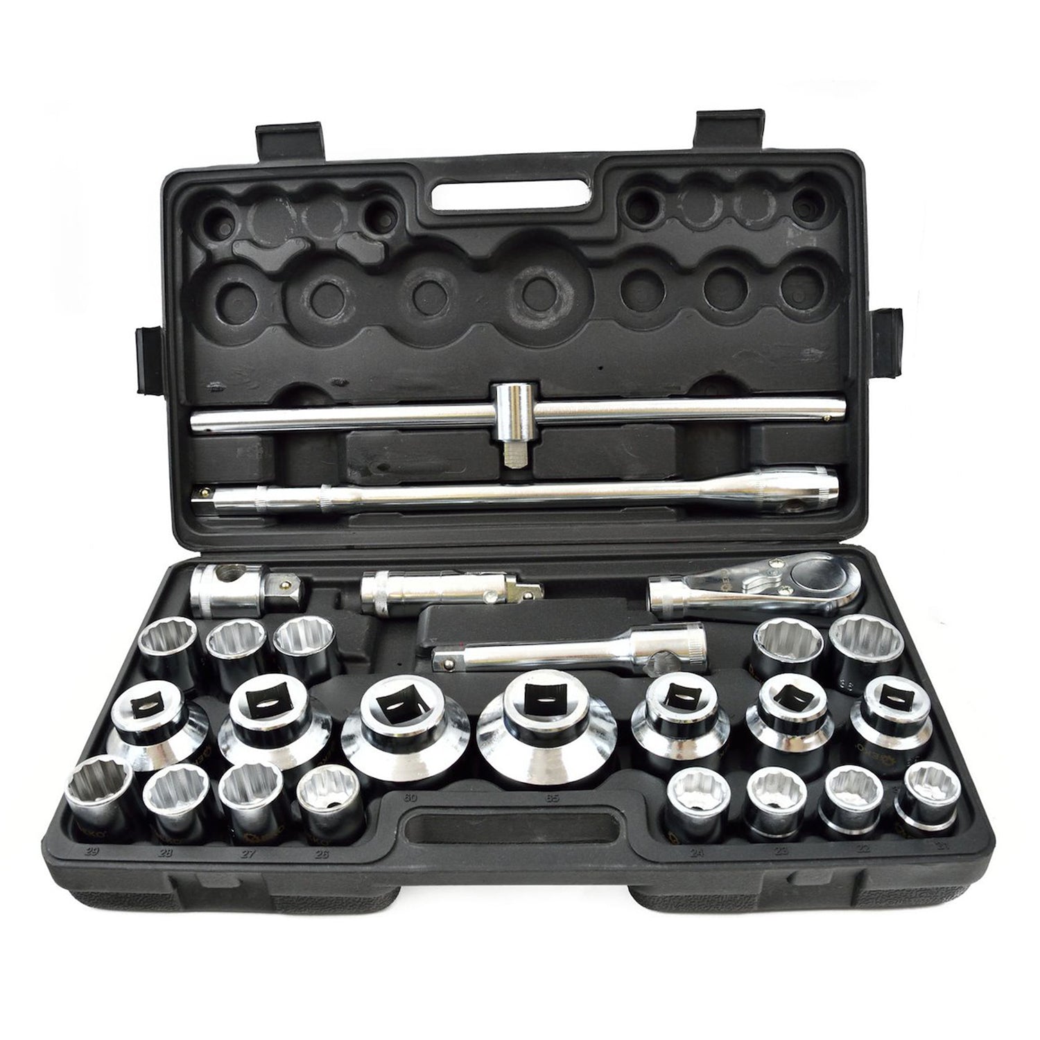 TRUSA TUBULARE BIHEXAGONALE 3/4'' 1'' CU CLICHET 21-65MM 26 PIESE GEKO