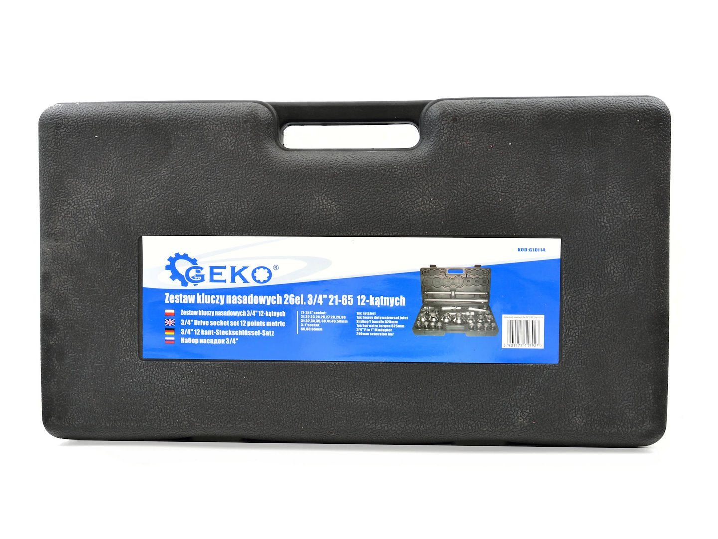 TRUSA TUBULARE BIHEXAGONALE 3/4'' 1'' CU CLICHET 21-65MM 26 PIESE GEKO