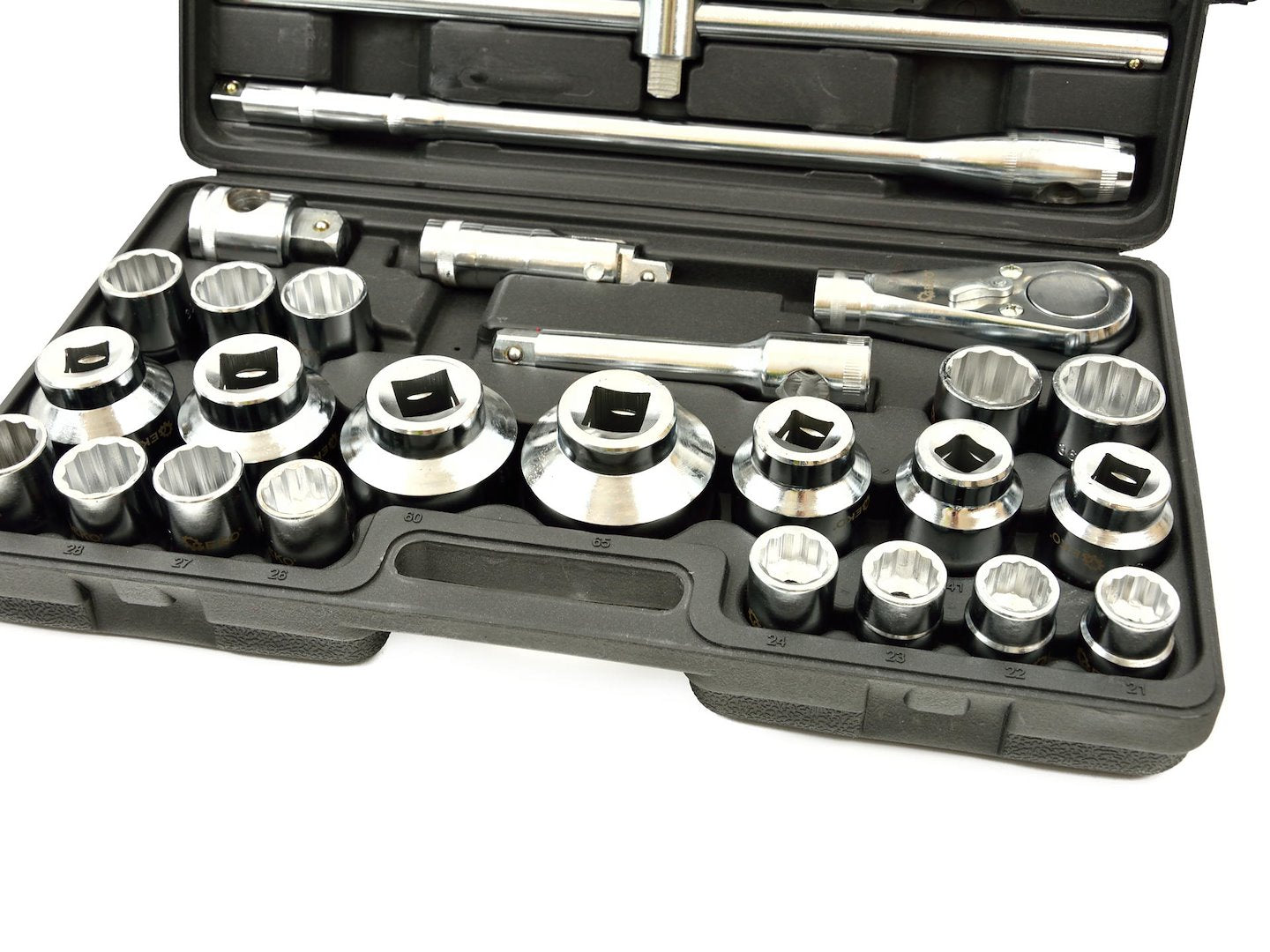 TRUSA TUBULARE BIHEXAGONALE 3/4'' 1'' CU CLICHET 21-65MM 26 PIESE GEKO