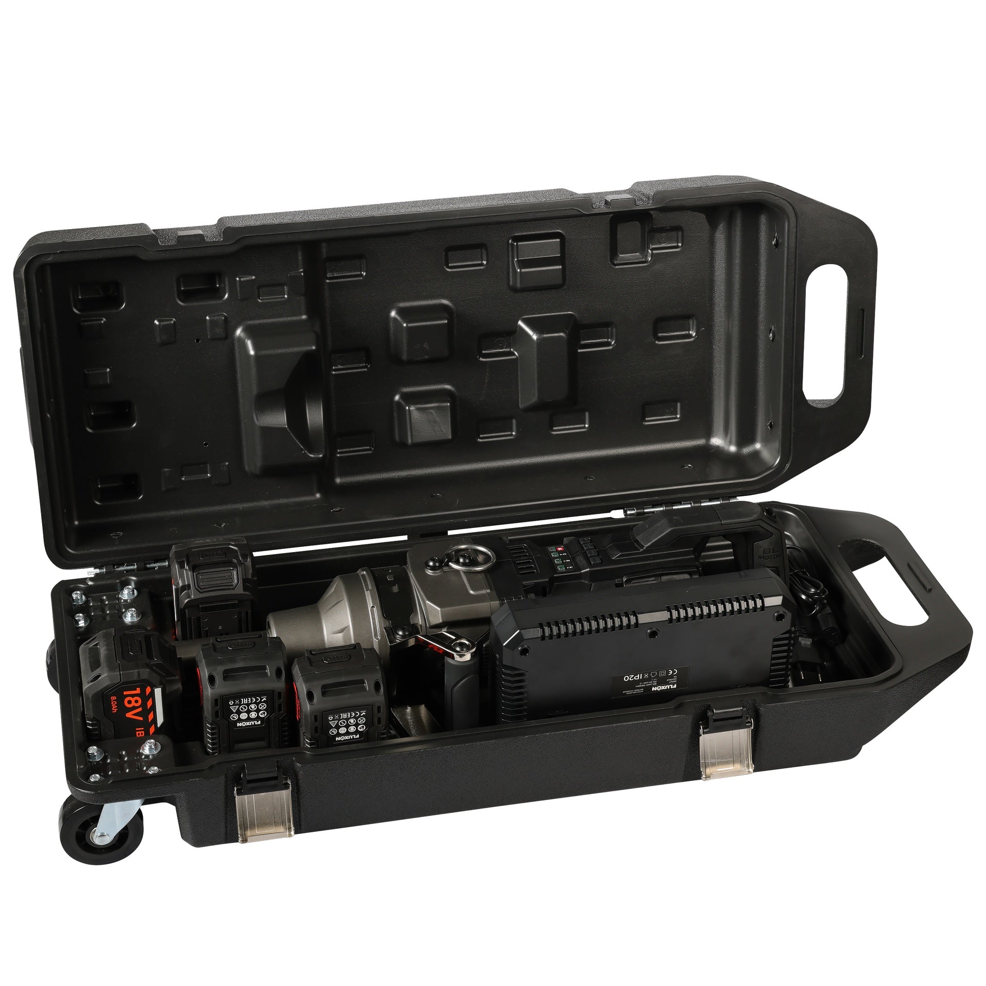 PISTOL DE IMPACT 1" 4000NM CU 4 ACUMULATORI 8AH 18V CU INCARCATOR DUAL, MOTOR BRUSHLESS