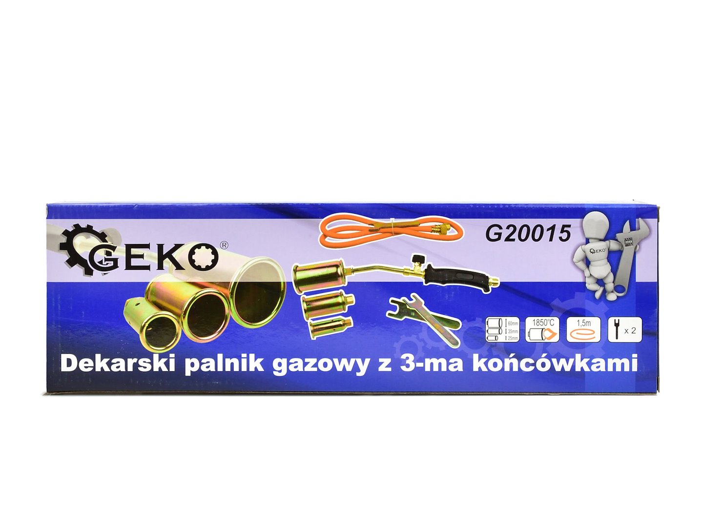 ARZATOR DE GAZ CU FURTUN 1.5M PENTRU INCALZIRE SI ARDERE CU 3 CAPETE 25, 35 SI 50MM - GEKO