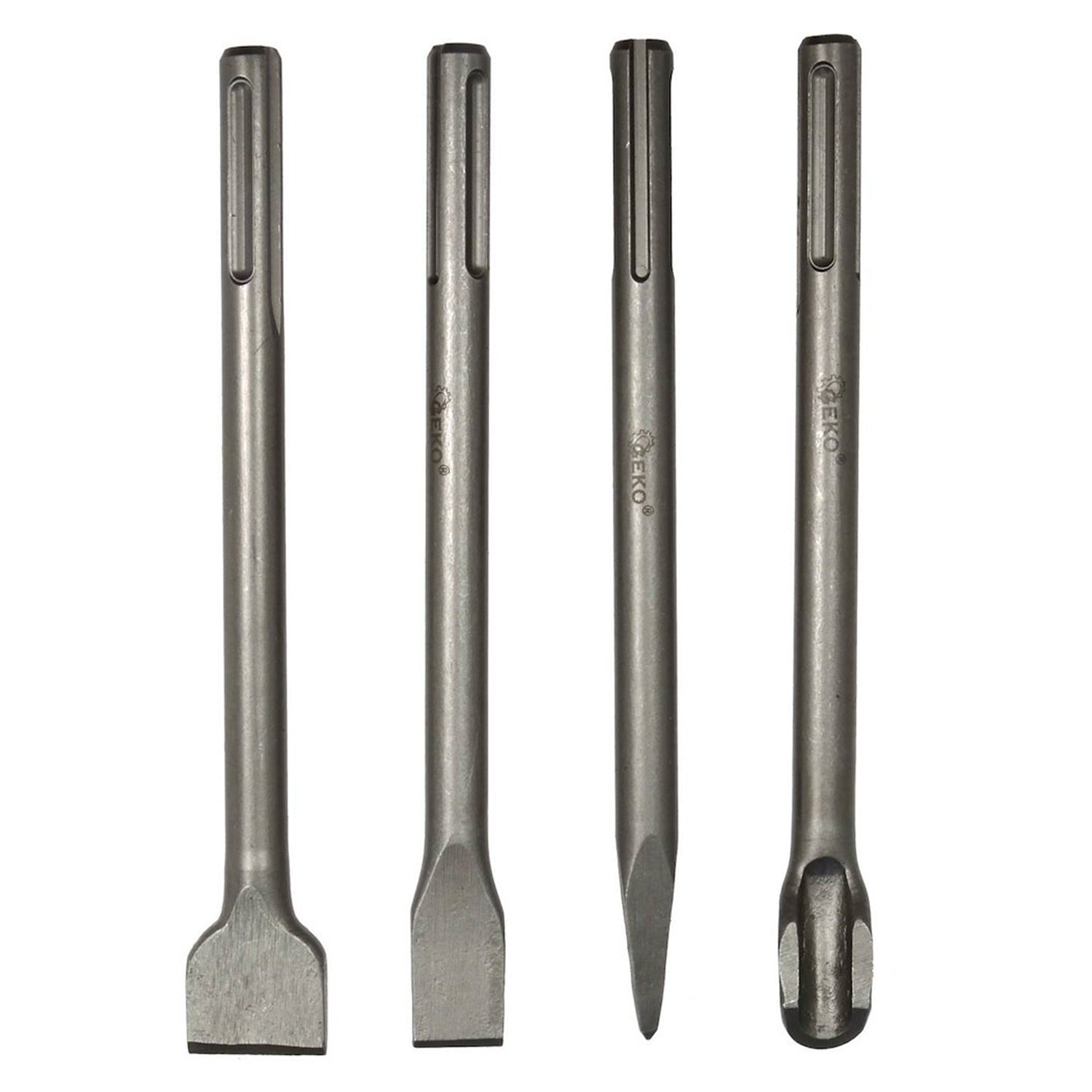 SET 4 DALTI SDS MAX 250MM GEKO - PENTRU BETON, ZIDARIE, PIATRA SI TENCUIALA