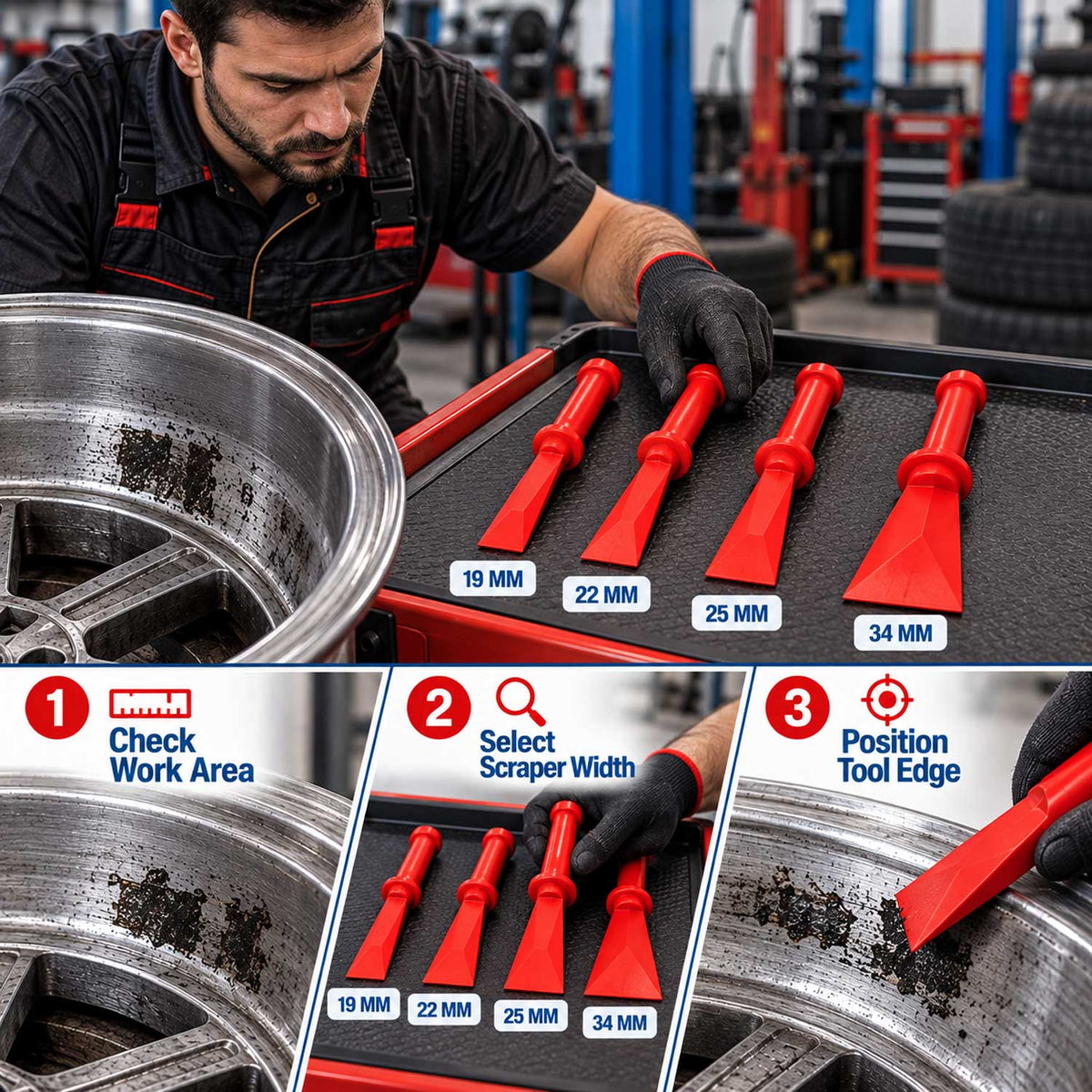 Set scule indepartat contra greutate 4 piese GEBO TOOLS