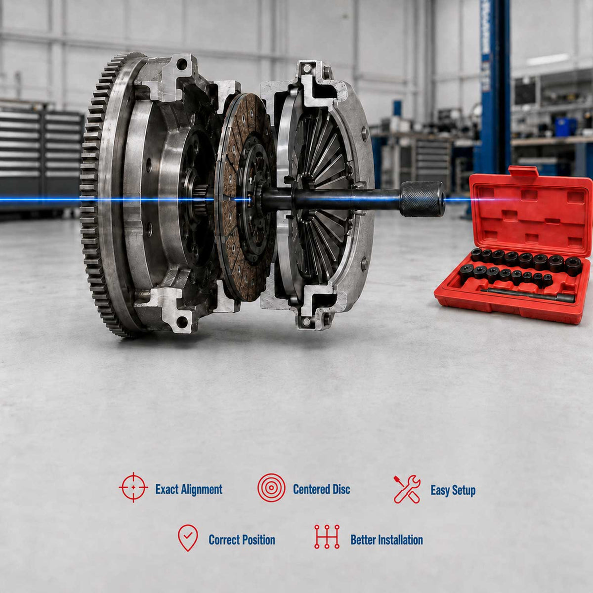 Trusa universala pentru centrare ambreiaj GEBO TOOLS