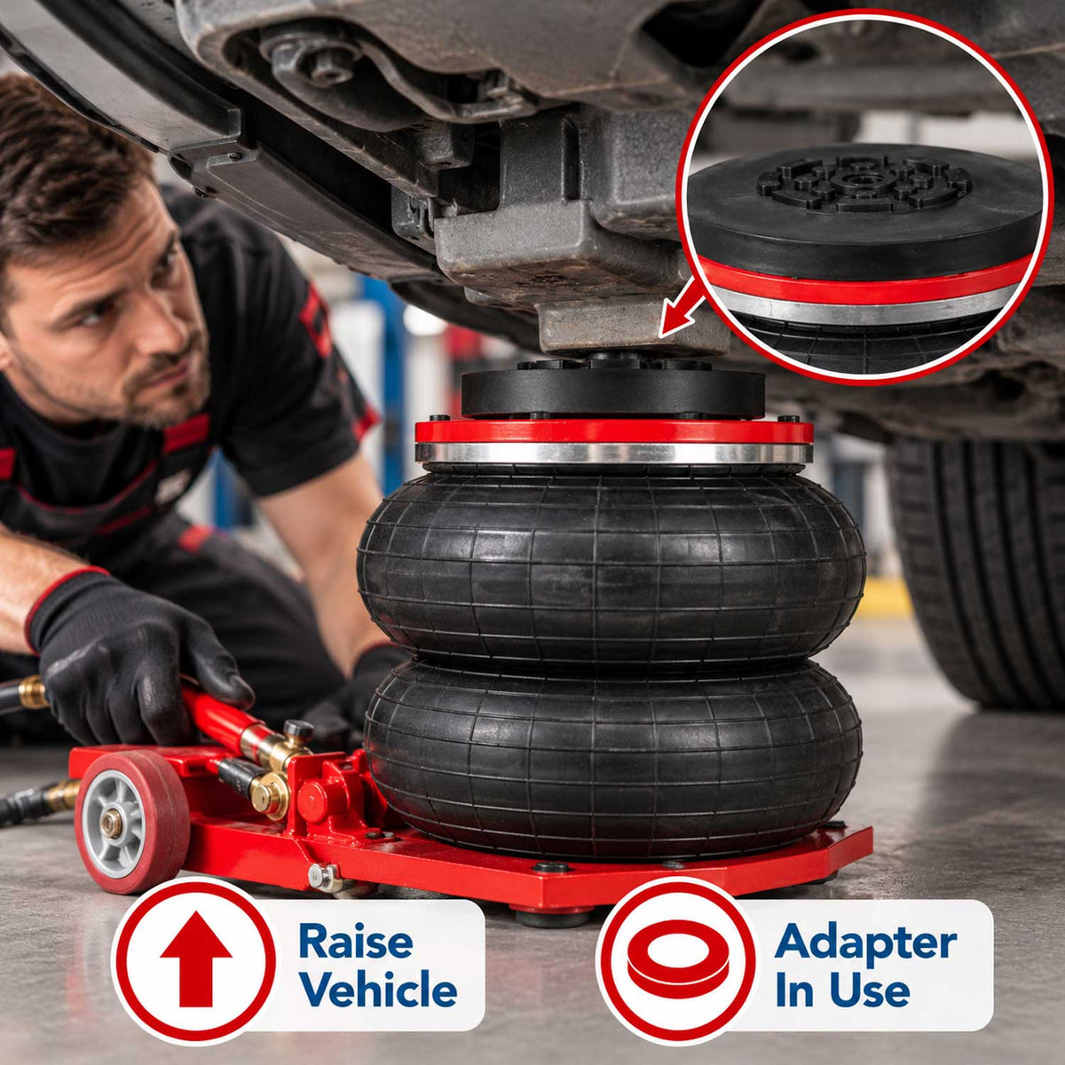 Inel adaptor tampon cauciuc pentru cric perna aer 3.5T GEBO TOOLS