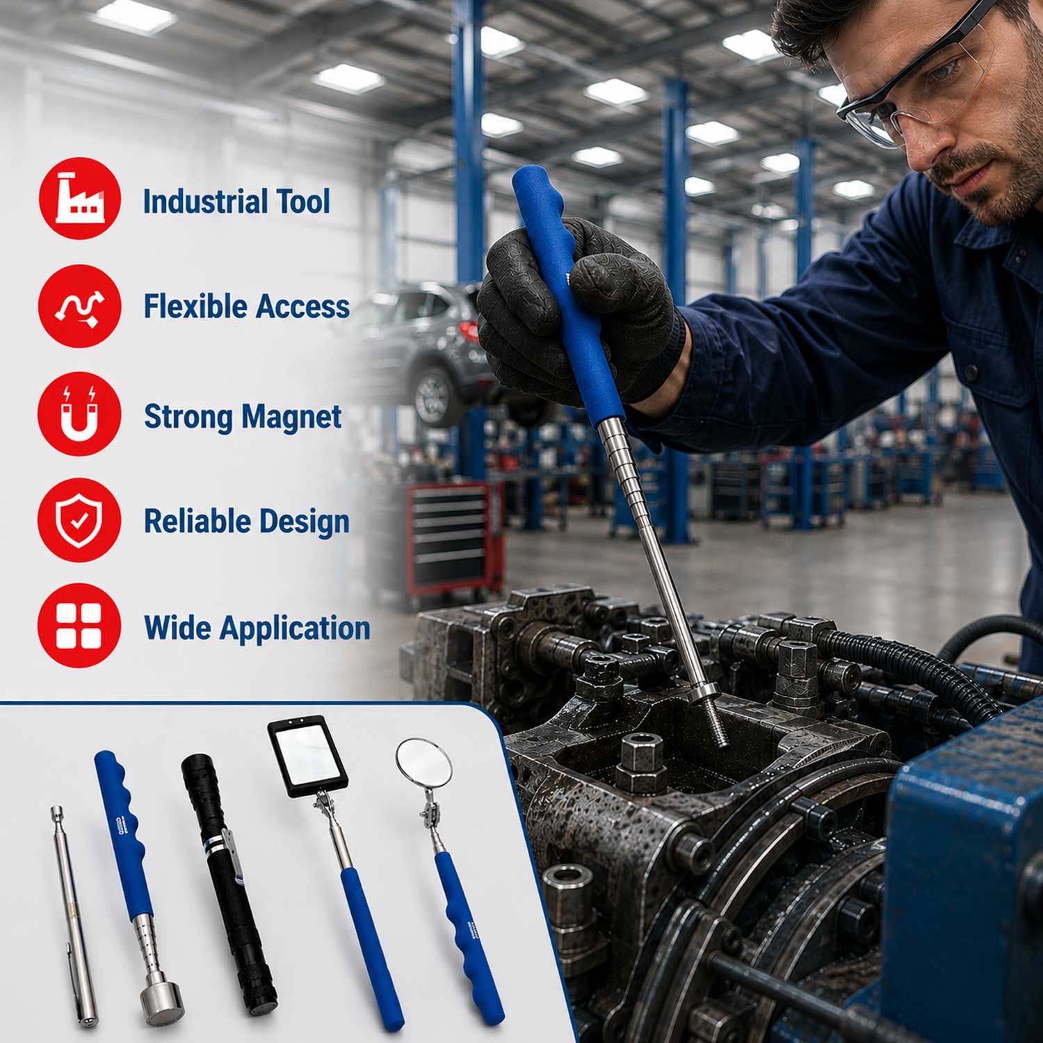 Set 5 elemente de inspectie si recuperare GEBO TOOLS