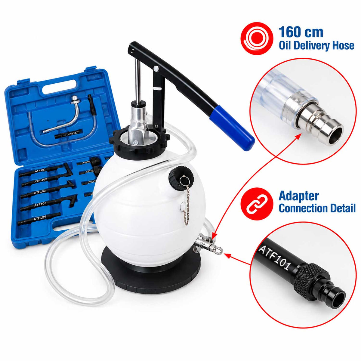 Pompa manuala pentru schimb ulei cutie de viteze 20 piese GEBO TOOLS