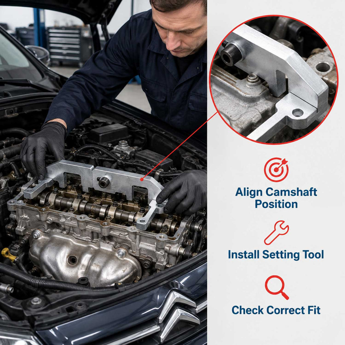 Cale blocator fixare distributie CITROEN PEUGEOT psa 1.0 1.2 vti thp e-vti
