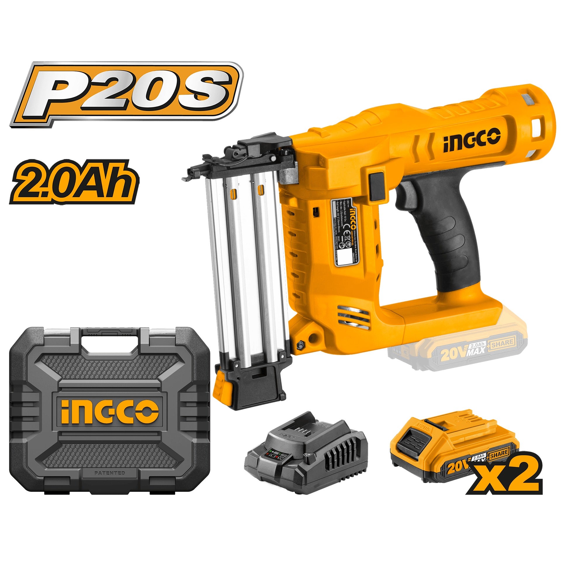 CAPSATOR PISTOL DE BATUT CUIE CU 2 ACUMULATORI 2A SI INCARCATOR 20V