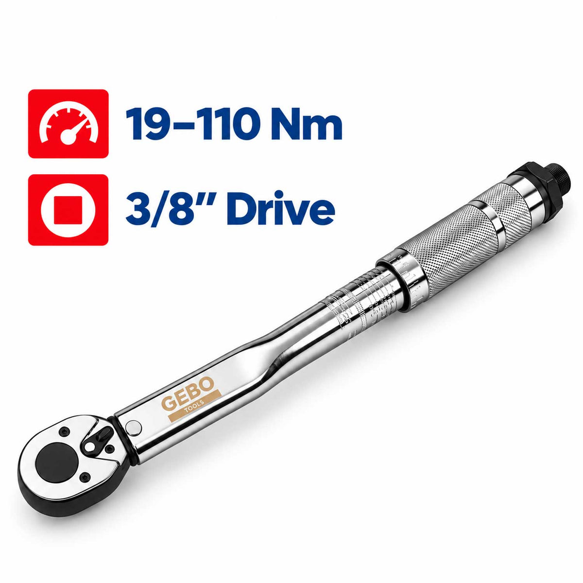 Cheie dinamometrica 3/8 19-110 NM GEBO TOOLS