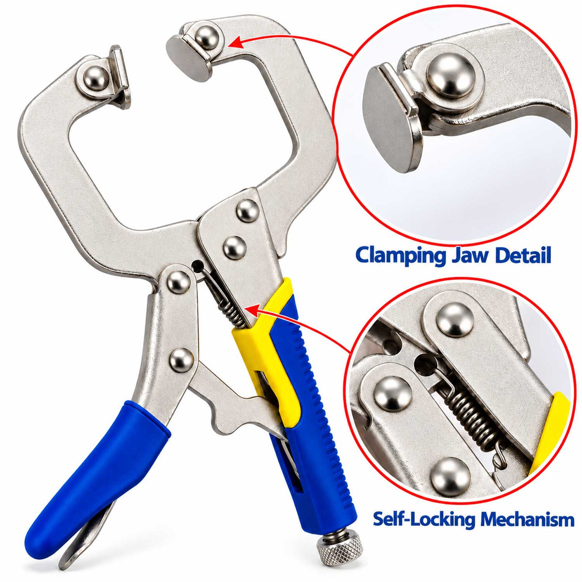 Cleste autoblocant pentru tinichigerie 150mm GEBO TOOLS
