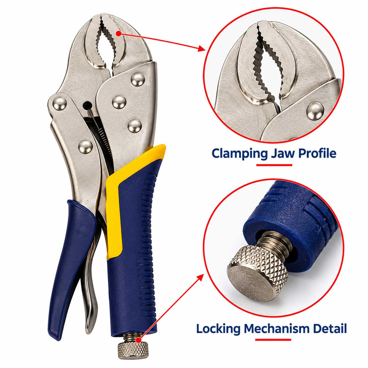 Set clesti autoblocante pt tinichigerie 16 piese GEBO TOOLS