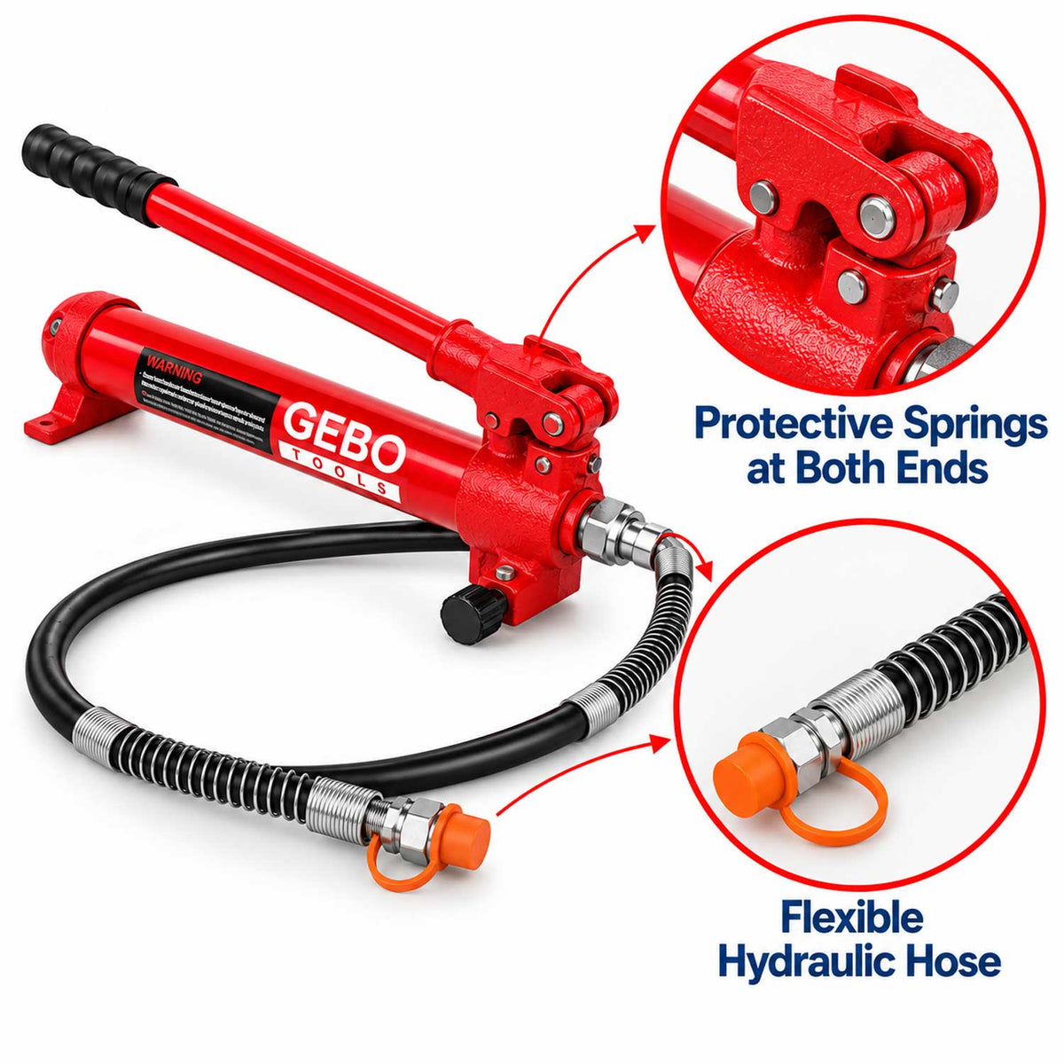 Presa hidraulica indreptat caroserii auto 10T, 15 piese, GEBO TOOLS