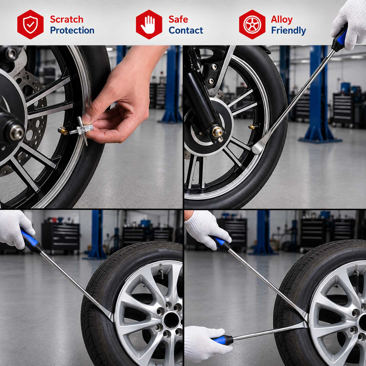 Set leviere cu maner pentru anvelope cu protectie pentru jante 22 piese GEBO TOOLS