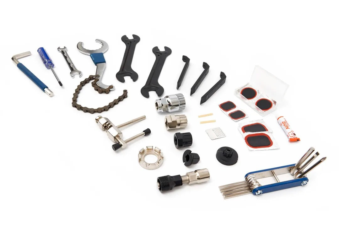 TRUSA DE SCULE PENTRU REPARAT BICICLETE 18 PIESE HBM