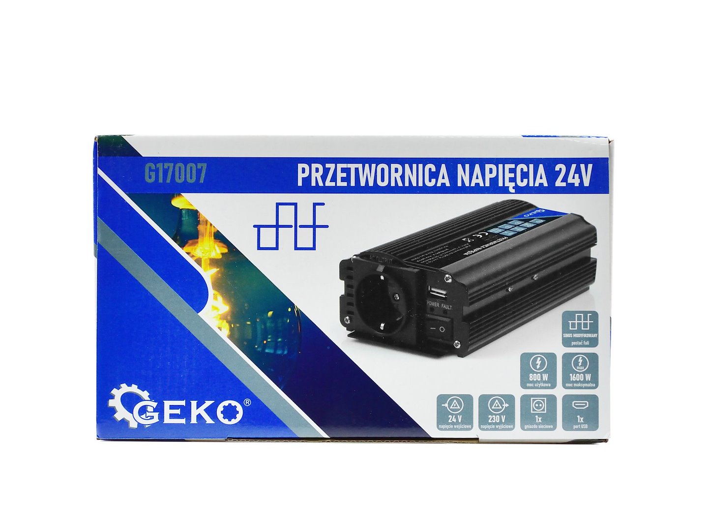 INVERTOR DE TENSIUNE 24-220V 800/1600W GEKO