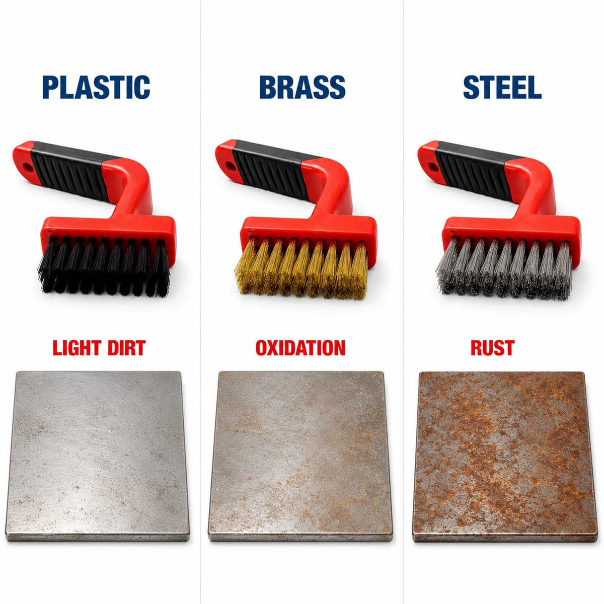 Set 3 perii de sarma pentru curatare si indepartarea ruginei lungime 170mm GEBO TOOLS