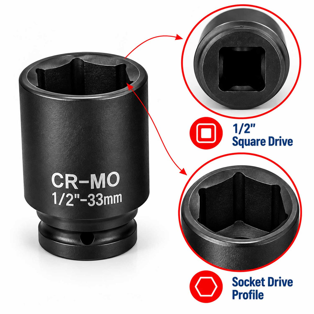 Set tubulare de impact 1/2 pentru planetare 9 piese 29-38mm psa VAG BMW GEBO TOOLS