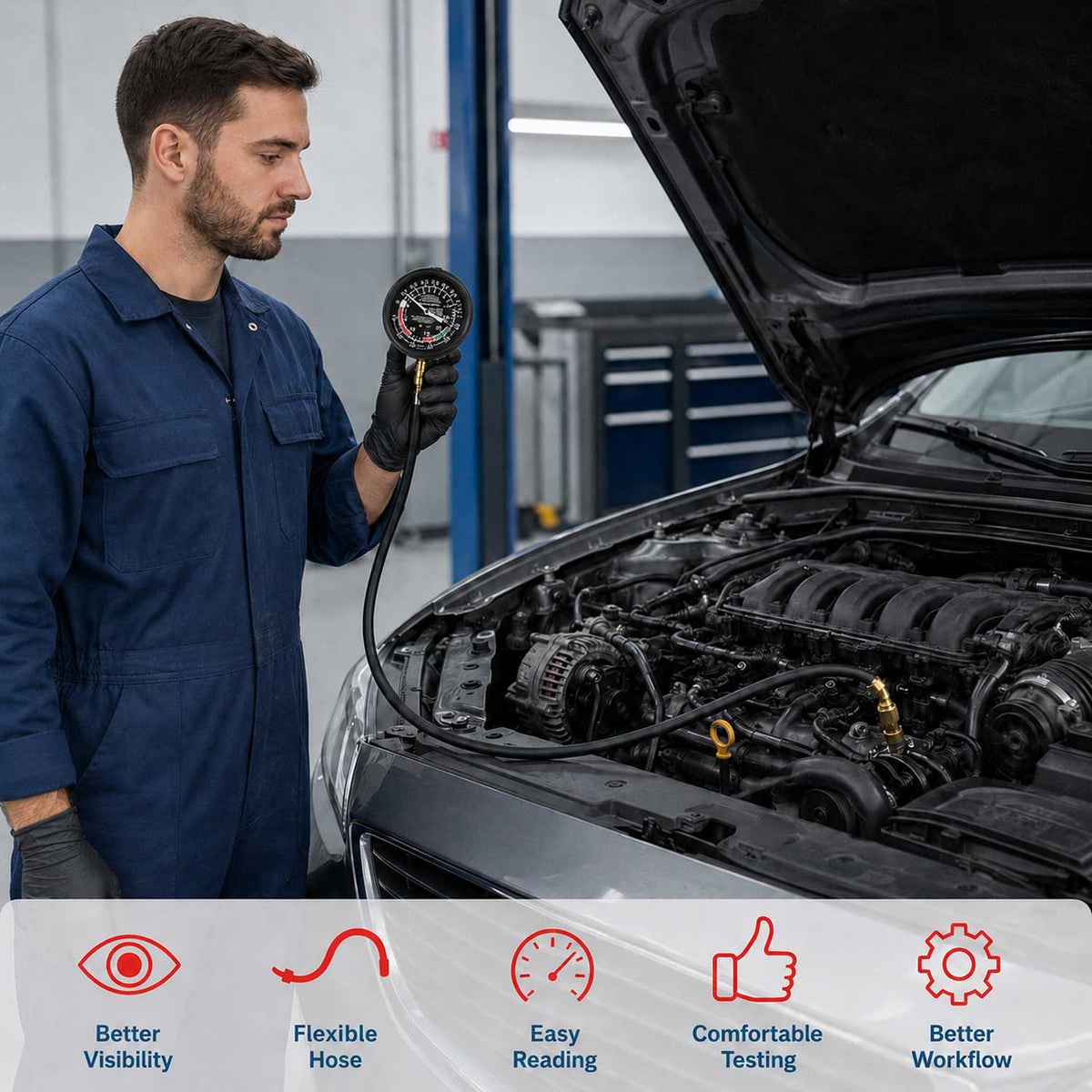 Manometru de presiune si vacuum GEBO TOOLS
