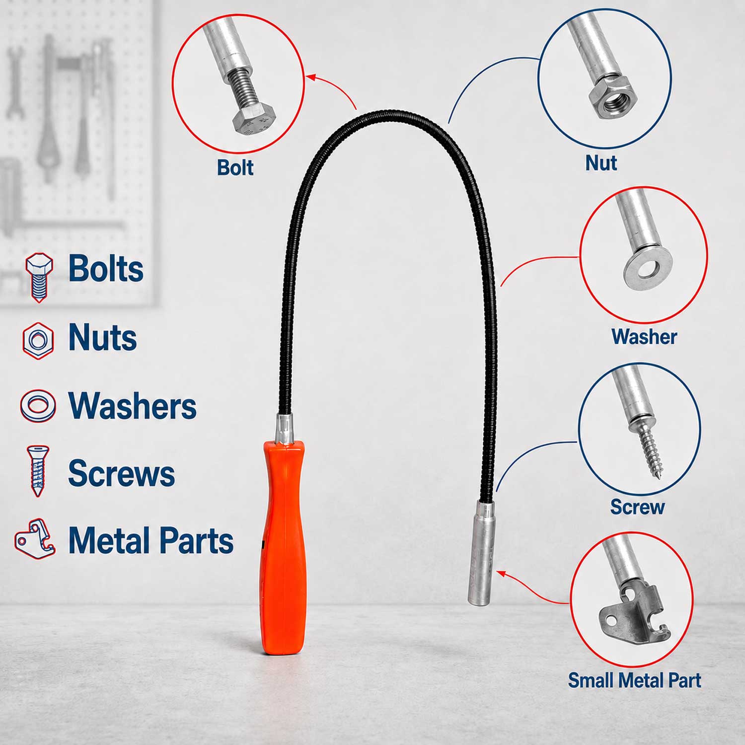 Recuperator piese flexibil cu magnet 50 cm GEBO TOOLS