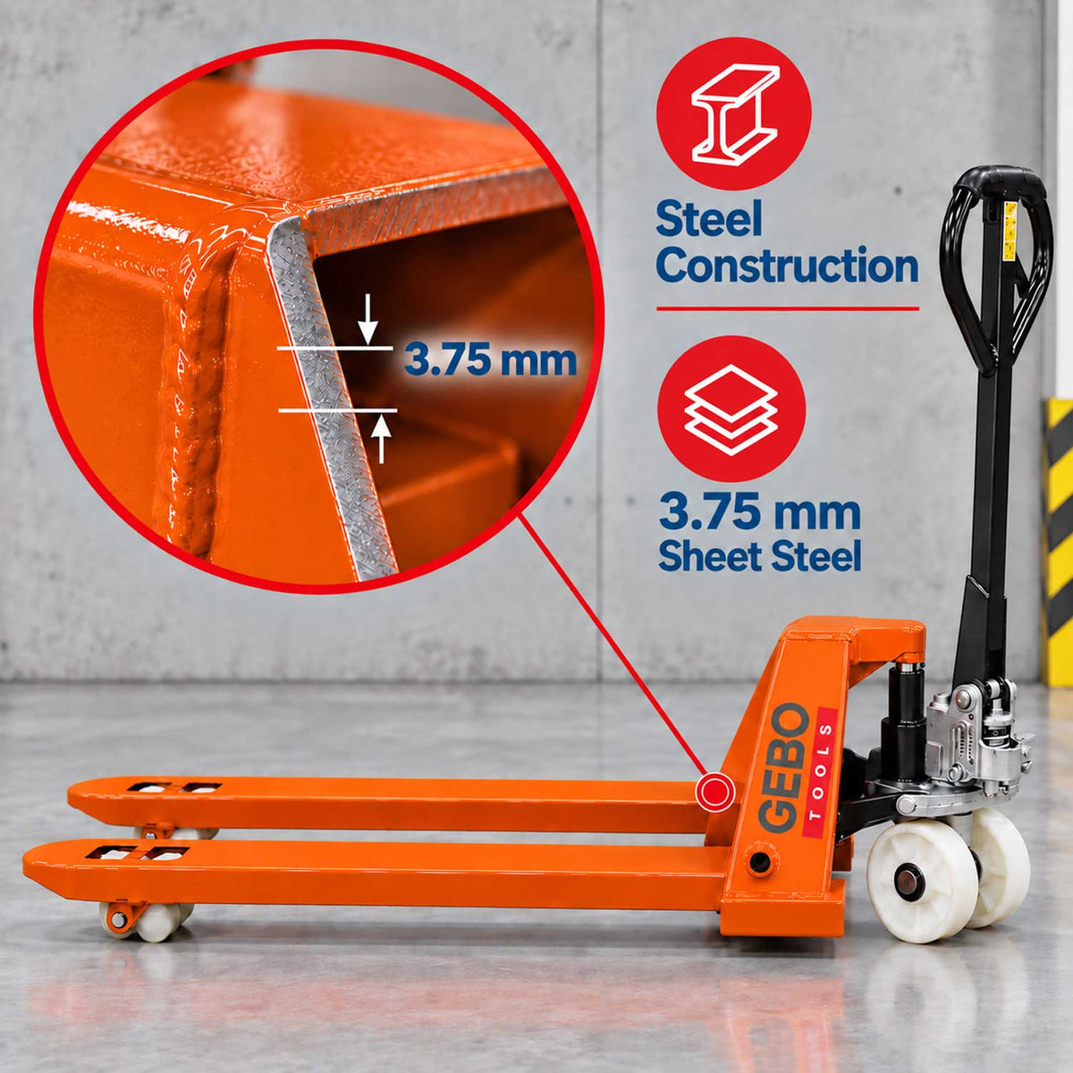 Transpalet manual 2.5T 120 x 55 cm GEBO
