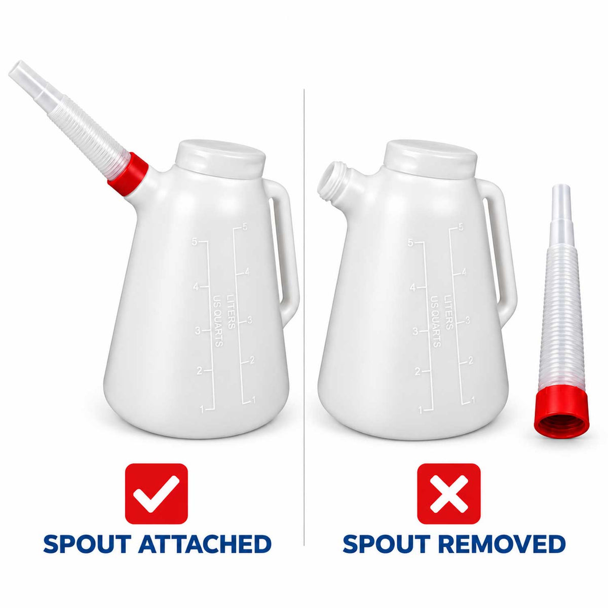 Recipient cu capac si furtun flexibil pentru ulei si antigel 5l GEBO TOOLS