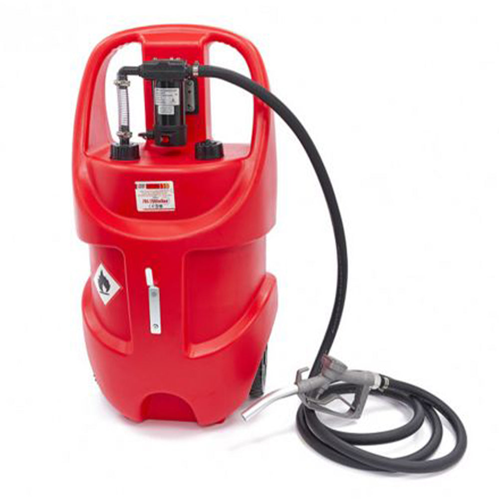 POMPA MOBILA DE TRANSFER MOTORINA CU REZERVOR 75L 40L/MIN 12V HBM