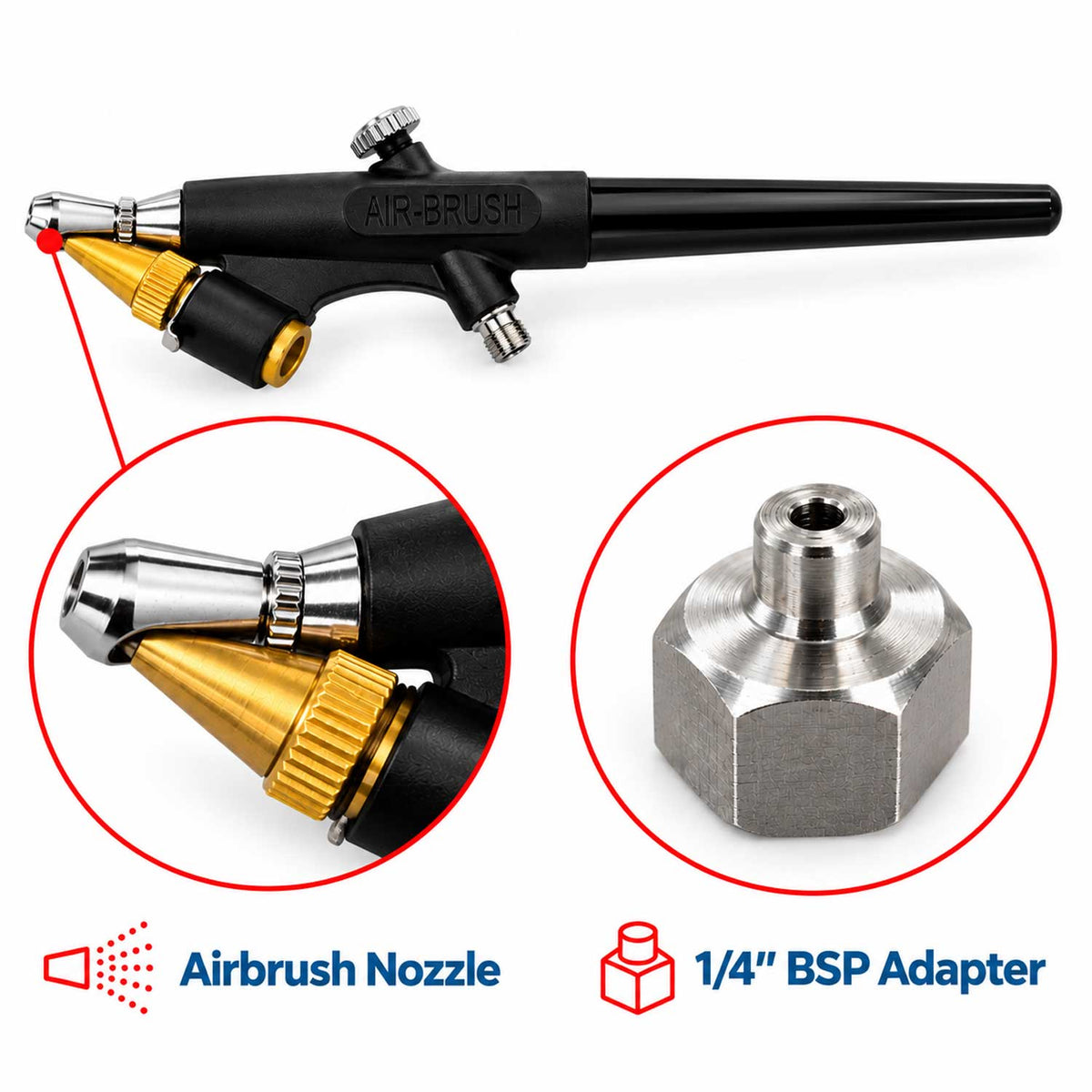 Set pistol aerograf 6 piese BD138 GEBO TOOLS