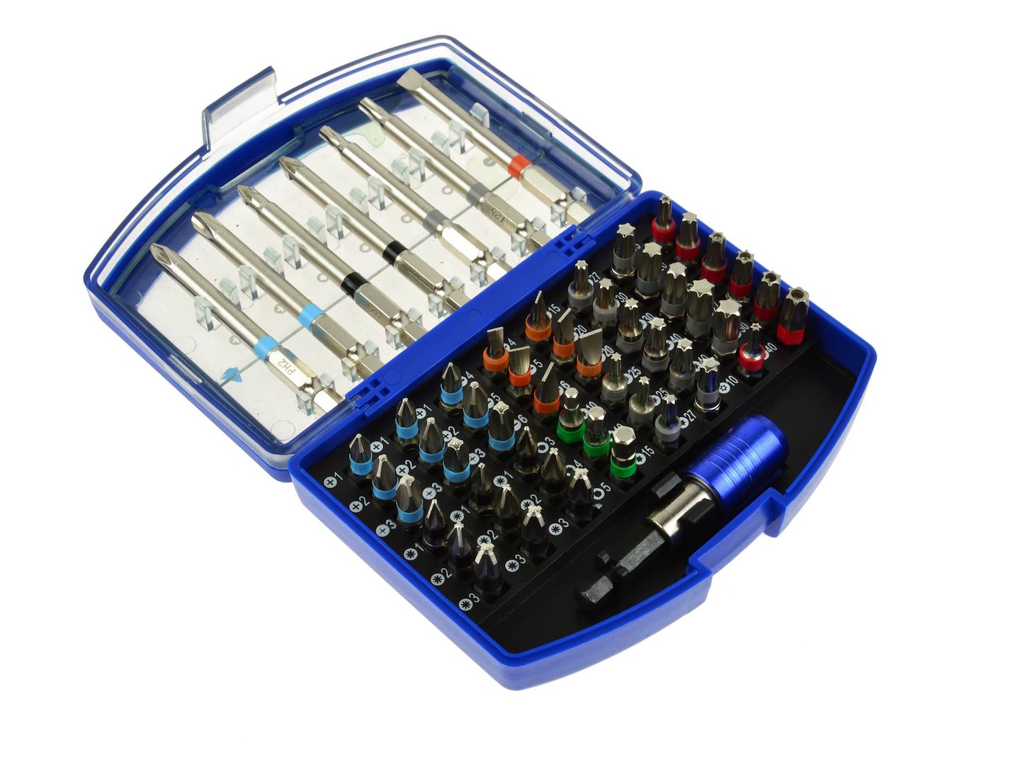 SET CAPETE SURUBELNITA CU BITI 56 PIESE GEKO