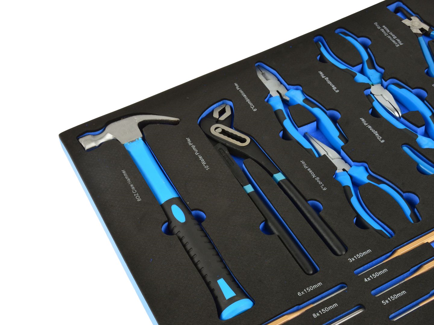 MODUL PENTRU DULAP DE SCULE, CLESTI, DORNURI SI CIOCAN, 16 PIESE GEKO