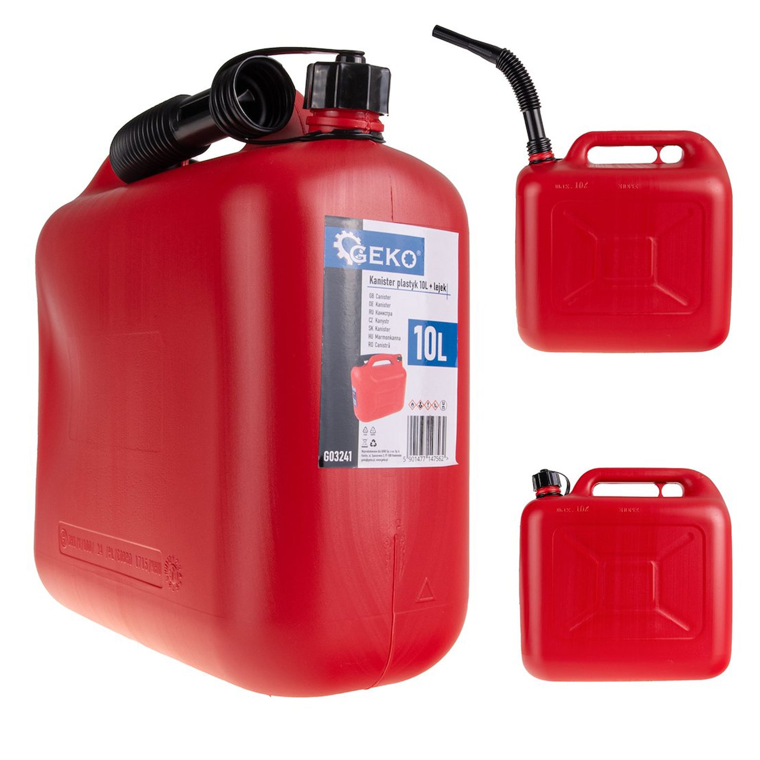 CANISTRA DIN PLASTIC CU PALNIE 10L GEKO