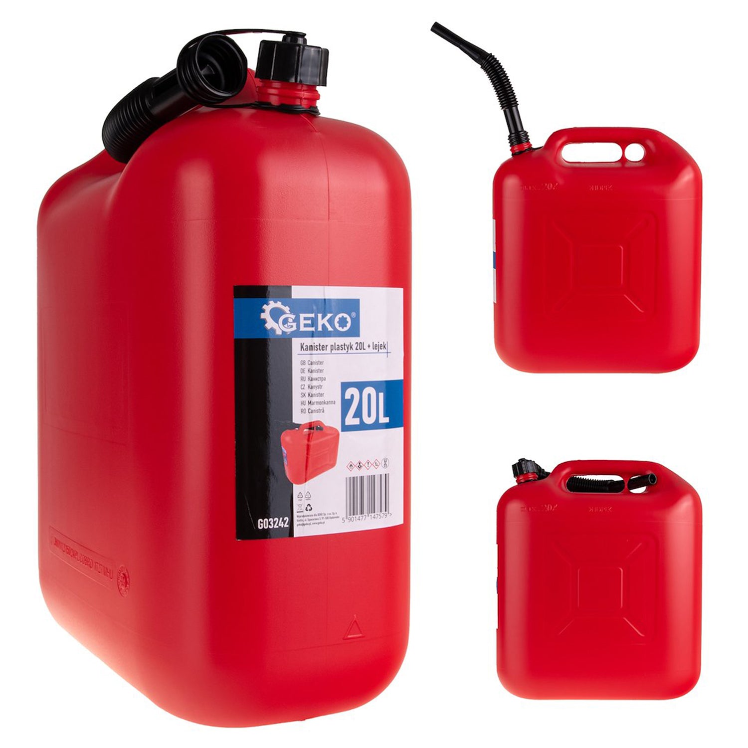 CANISTRA DIN PLASTIC CU PALNIE 20L GEKO
